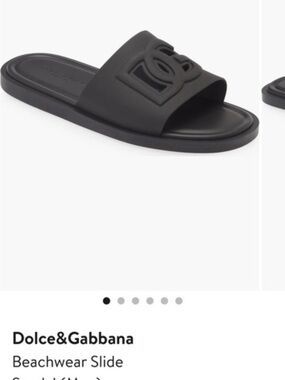 Dolce & Gabbana Black Logo Rubber Slide Sandal